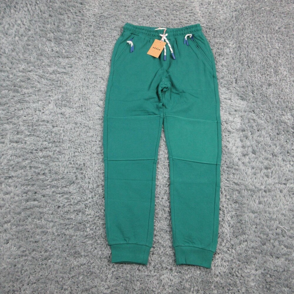 Mini Boden Pants Kids 10-11 Yrs Green Jogger Drawstring Elastic Waist 24x26* NWT